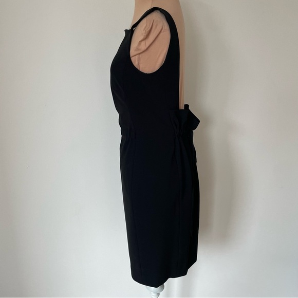 Moschino Vintage 2000s Y2K Square Neck Open Back Black Sheath Mini Dress EUC 4 - Picture 7 of 12
